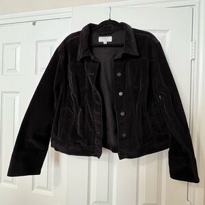 Time and Tru XXXL Black Corduroy Jacket